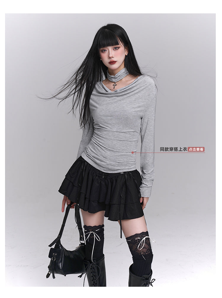 Gothic Corset Ruffle Mini Skirt