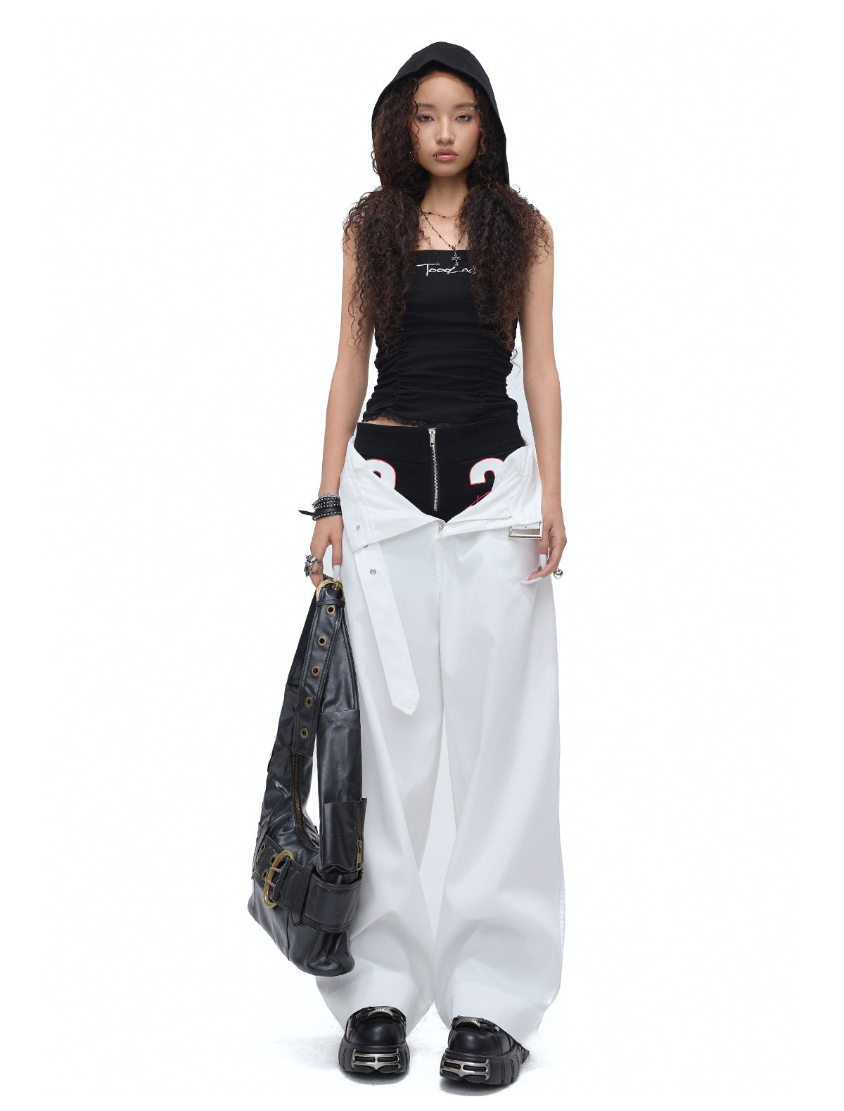 Y2K Minimalist Ruched Tank Top