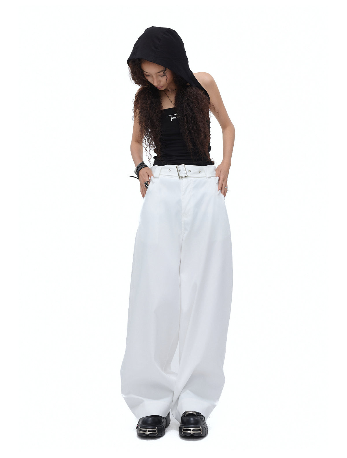 Y2K Minimalist Ruched Tank Top