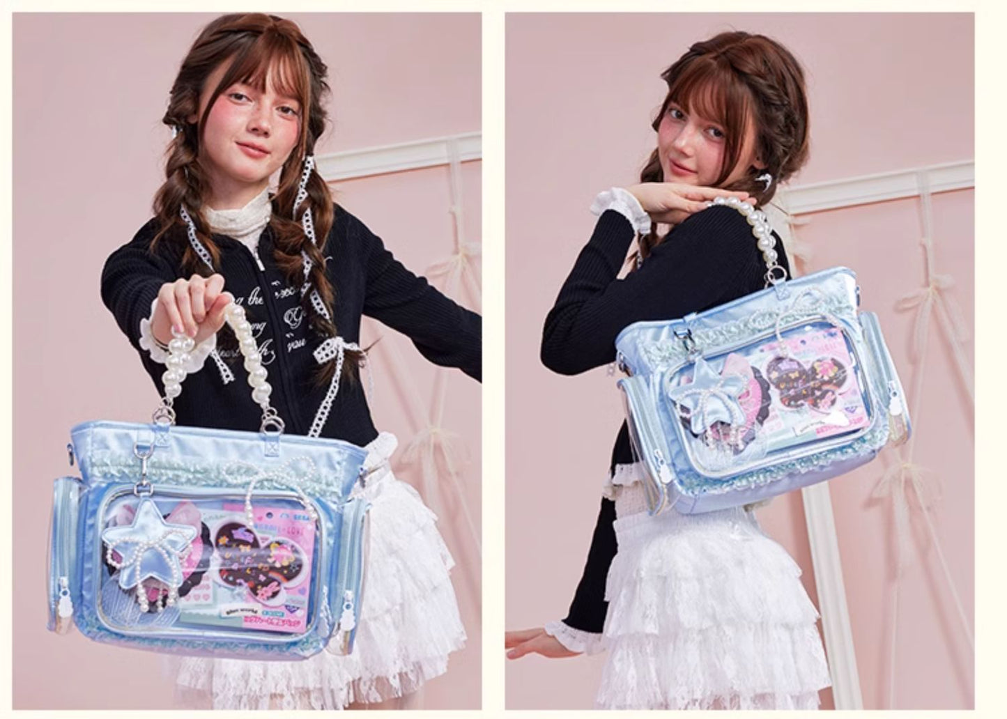 Y2K Harajuku Pearl Ita Bag