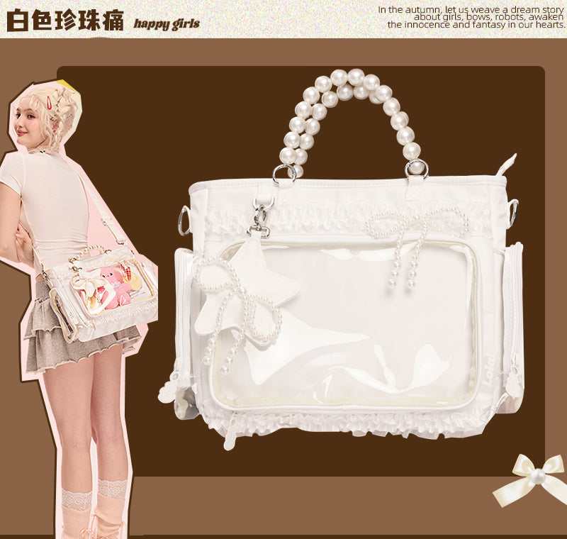 Y2K Harajuku Pearl Ita Bag