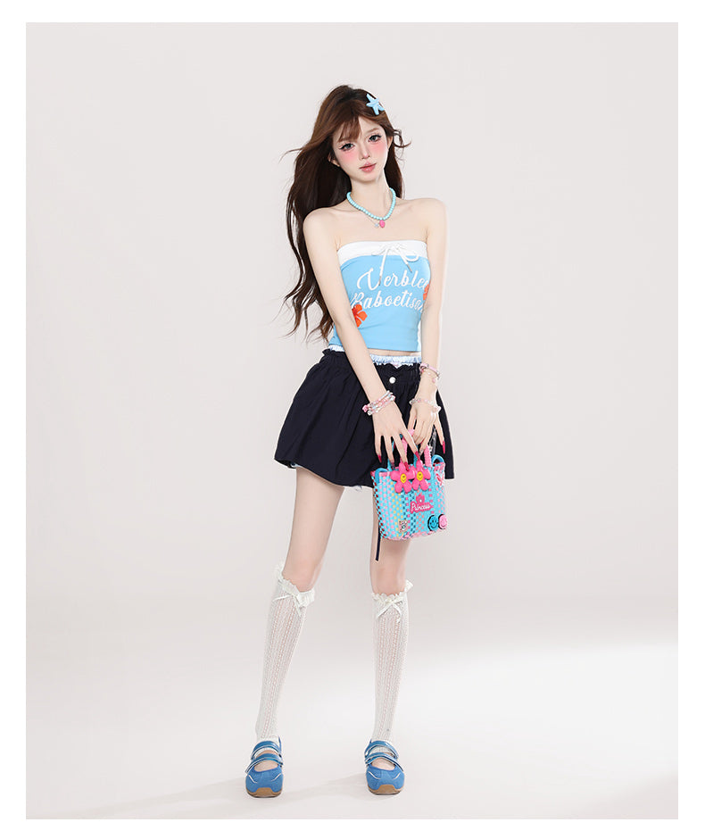Y2K Tube Top + Puffy Skirt Set | Sweet & Spicy Girl Outfit