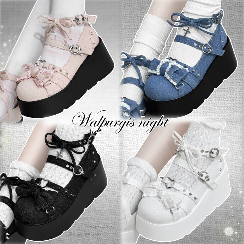 Y2K Sweet Gothic Lolita Canvas Shoes