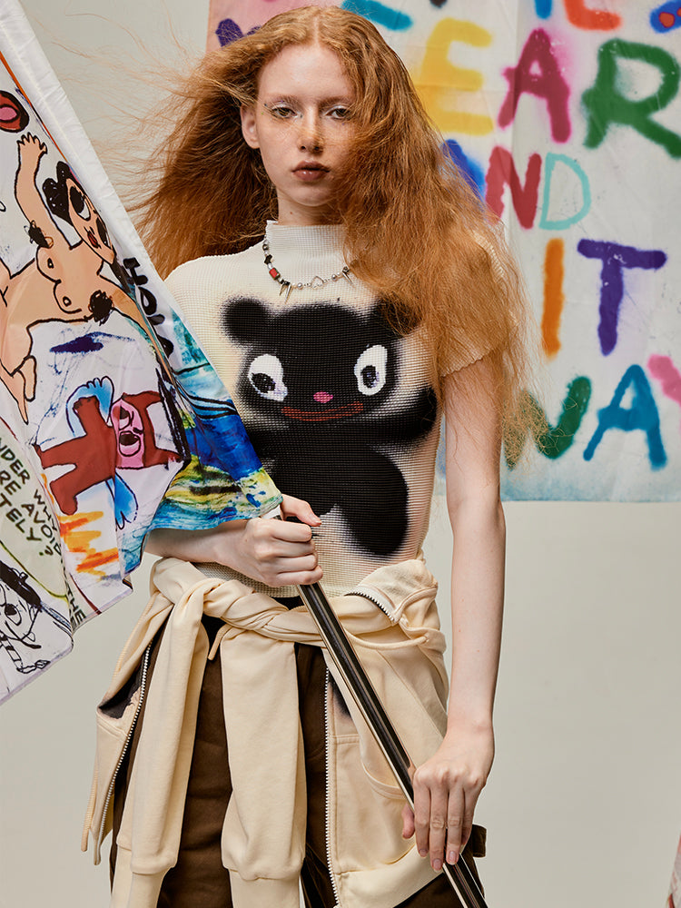 iscreamcolour MOF Graffiti Ruched Tee
