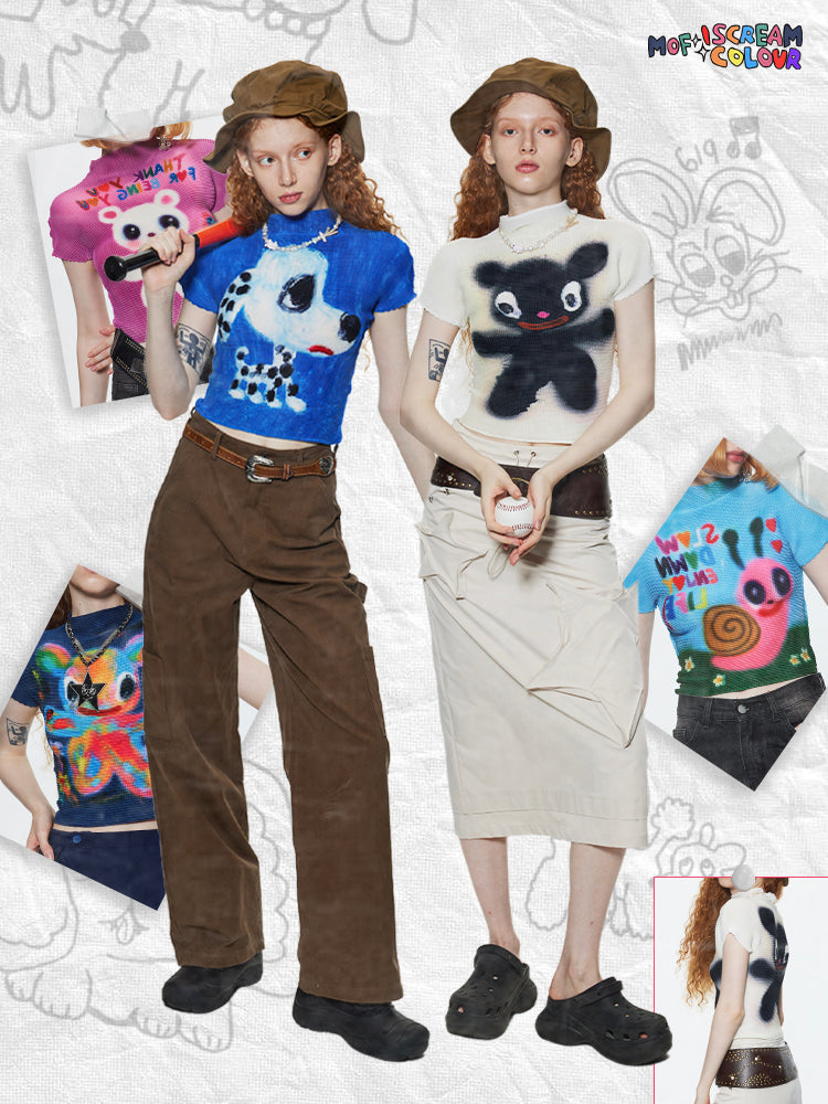 iscreamcolour MOF Graffiti Ruched Tee