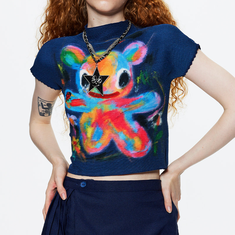 iscreamcolour MOF Graffiti Ruched Tee