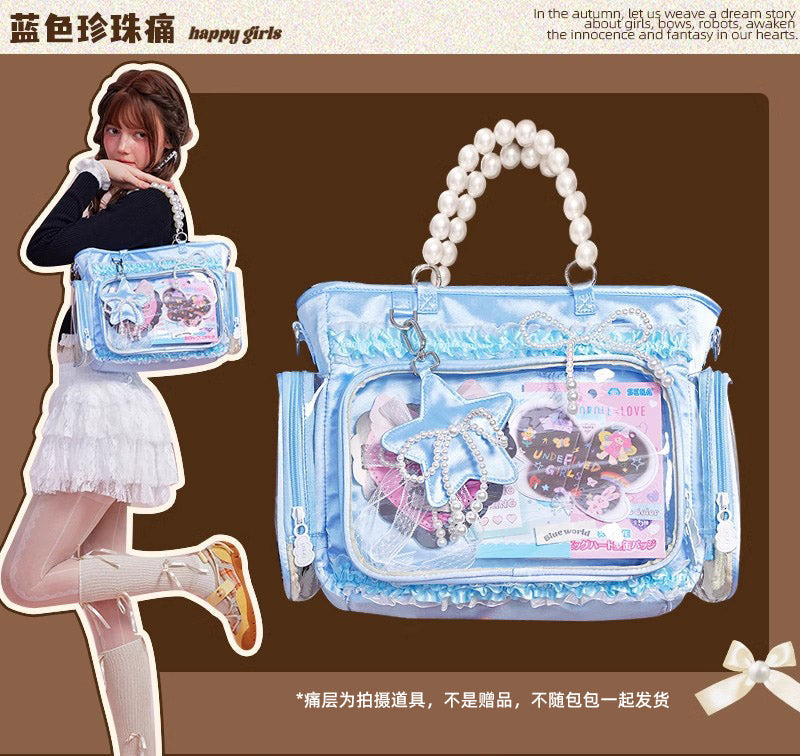 Y2K Harajuku Pearl Ita Bag