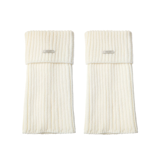 A cloud subculture metal label gray knitted socks pile socks hot girl y2k leg warmers calf socks 