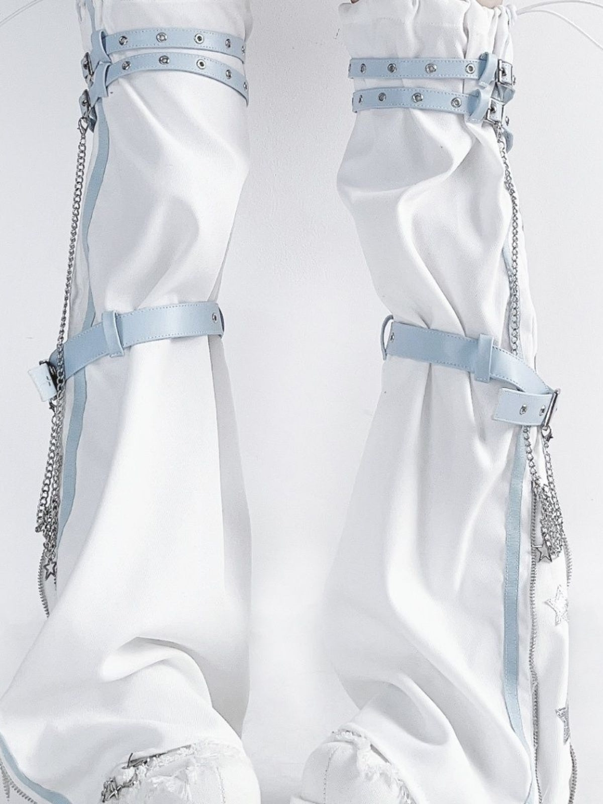 Y2K Blue Star Chain Leg Warmers