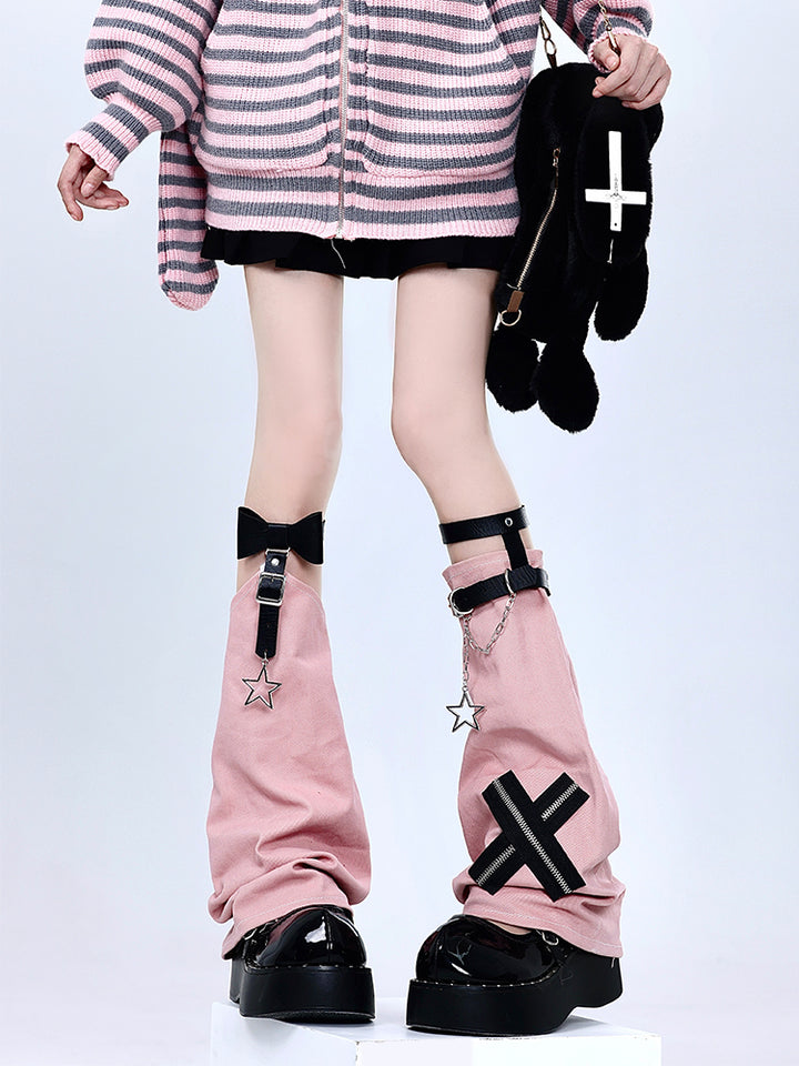 Blackcore Chain Wraps – Y2K Gothic Legwear