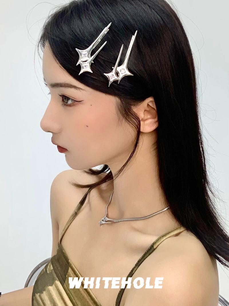 Y2K甜酷流星金属发夹