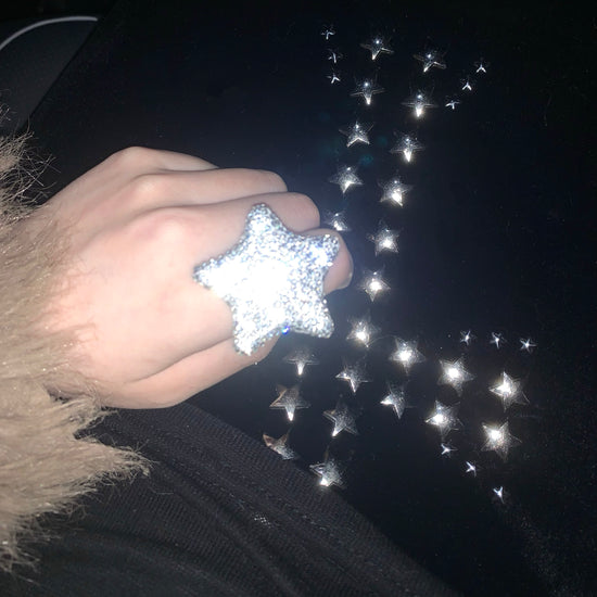 Y2K星星闪钻戒指