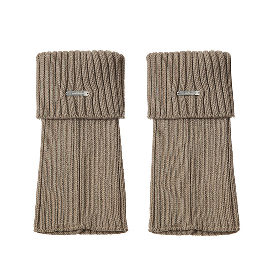 A cloud subculture metal label gray knitted socks pile socks hot girl y2k leg warmers calf socks 