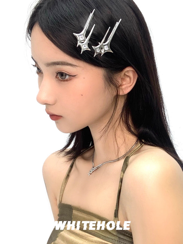 Y2K甜酷流星金属发夹